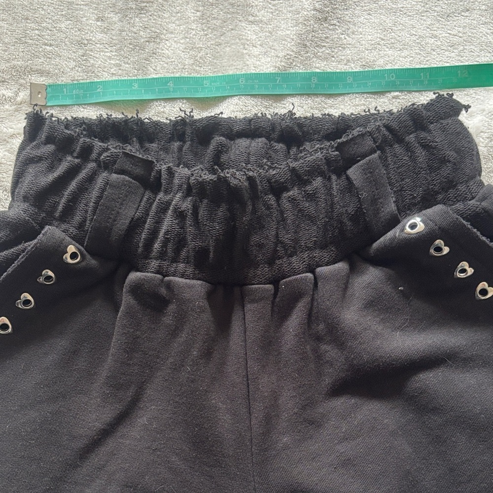Civil Regime Black Heart Patch Wide-Leg Sweatpants - Picture 7 of 9
